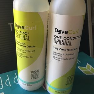 Devacurl No Poo and One Condition for Curly Girls